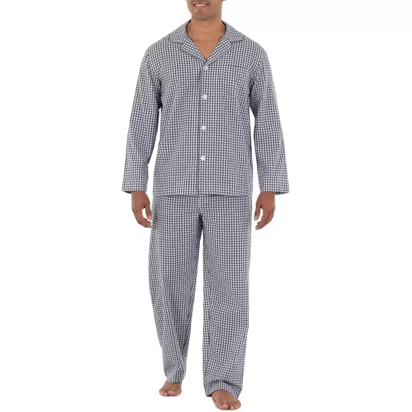 imageFruit of the Loom mens Long Sleeve Broadcloth Pajama SetMidnight Navy