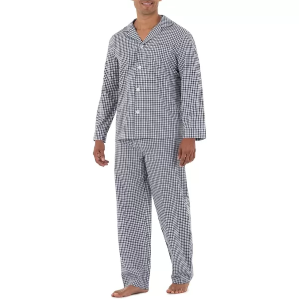 imageFruit of the Loom mens Long Sleeve Broadcloth Pajama SetMidnight Navy