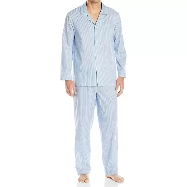 imageFruit of the Loom mens Long Sleeve Broadcloth Pajama SetRoyal
