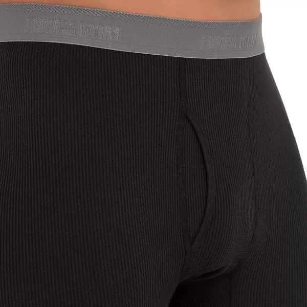 imageFruit of the Loom mens Recycled Premium Waffle Thermal Underwear Long Johns BottomBlack