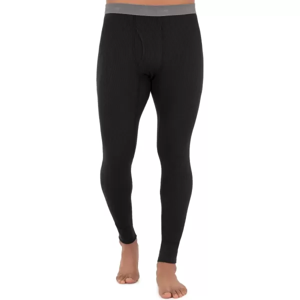 imageFruit of the Loom mens Recycled Premium Waffle Thermal Underwear Long Johns BottomBlack