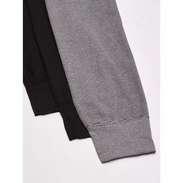 imageFruit of the Loom mens Recycled Premium Waffle Thermal Underwear Long Johns BottomBlackBlackGreystone Heather