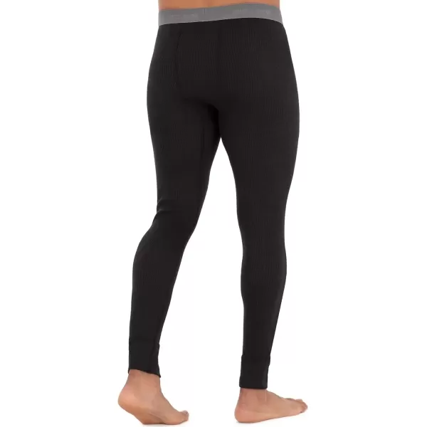imageFruit of the Loom mens Recycled Premium Waffle Thermal Underwear Long Johns BottomBlackGreystone Heather 4 Pack