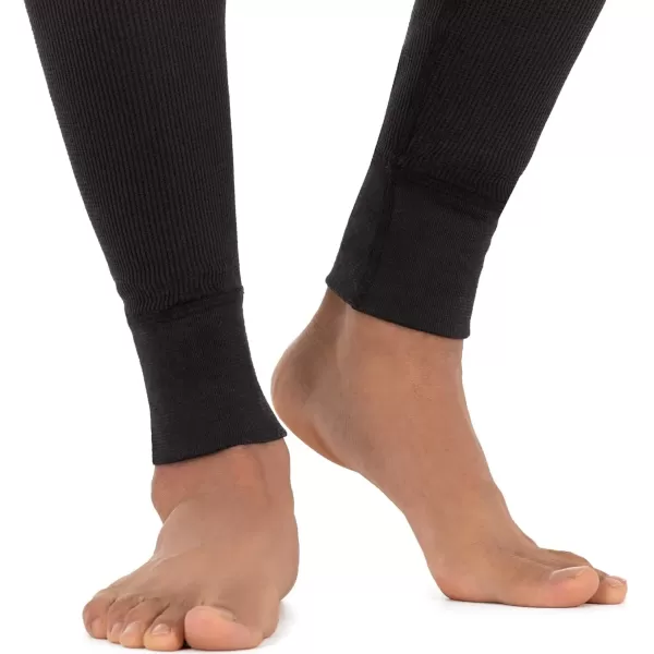 imageFruit of the Loom mens Recycled Premium Waffle Thermal Underwear Long Johns BottomBlackGreystone Heather 4 Pack