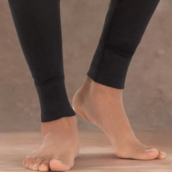 imageFruit of the Loom mens Recycled Premium Waffle Thermal Underwear Long Johns BottomBlackGreystone Heather