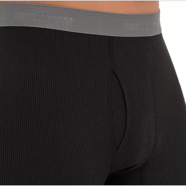 imageFruit of the Loom mens Recycled Premium Waffle Thermal Underwear Long Johns BottomBlackNavy