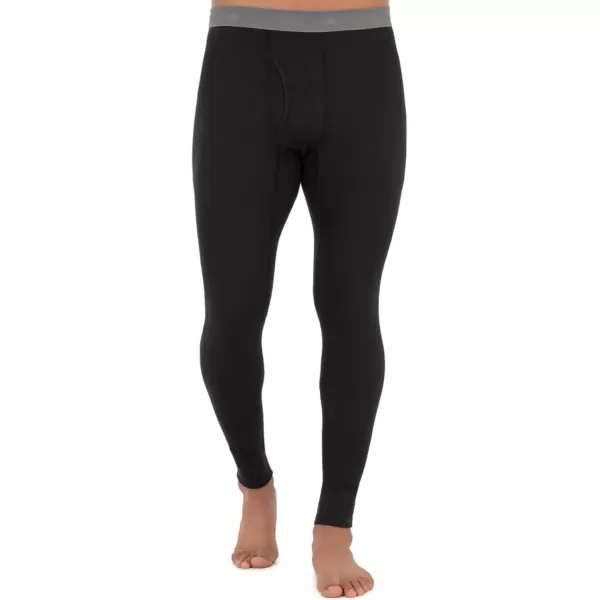 imageFruit of the Loom mens Recycled Premium Waffle Thermal Underwear Long Johns BottomBlackNavy