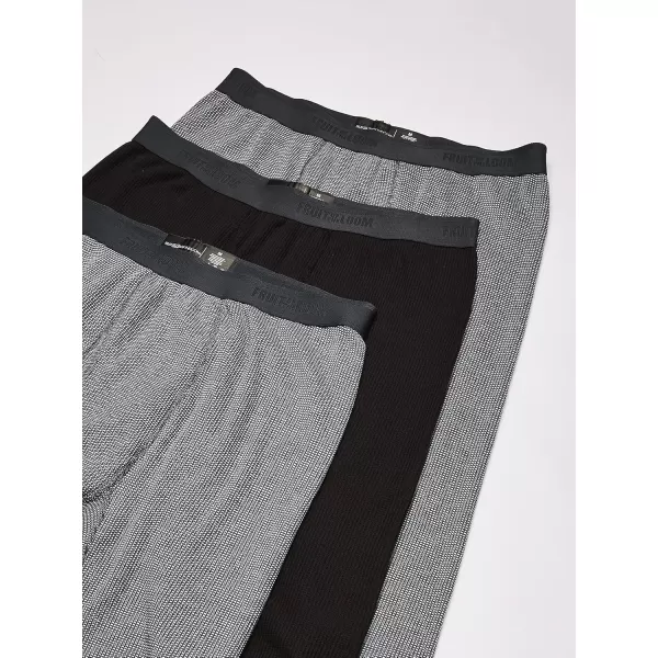 imageFruit of the Loom mens Recycled Premium Waffle Thermal Underwear Long Johns BottomGreystone HeatherGreystone HeatherBlack