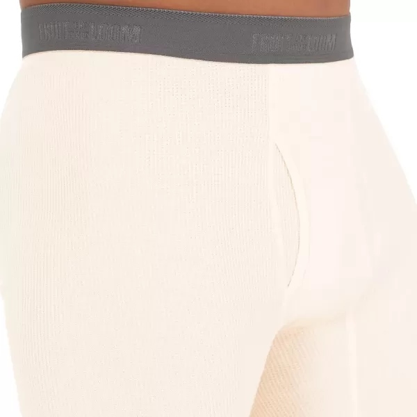 imageFruit of the Loom mens Recycled Premium Waffle Thermal Underwear Long Johns BottomNatural