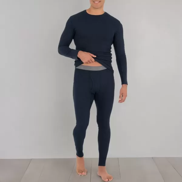 imageFruit of the Loom mens Recycled Premium Waffle Thermal Underwear Long Johns BottomNavy