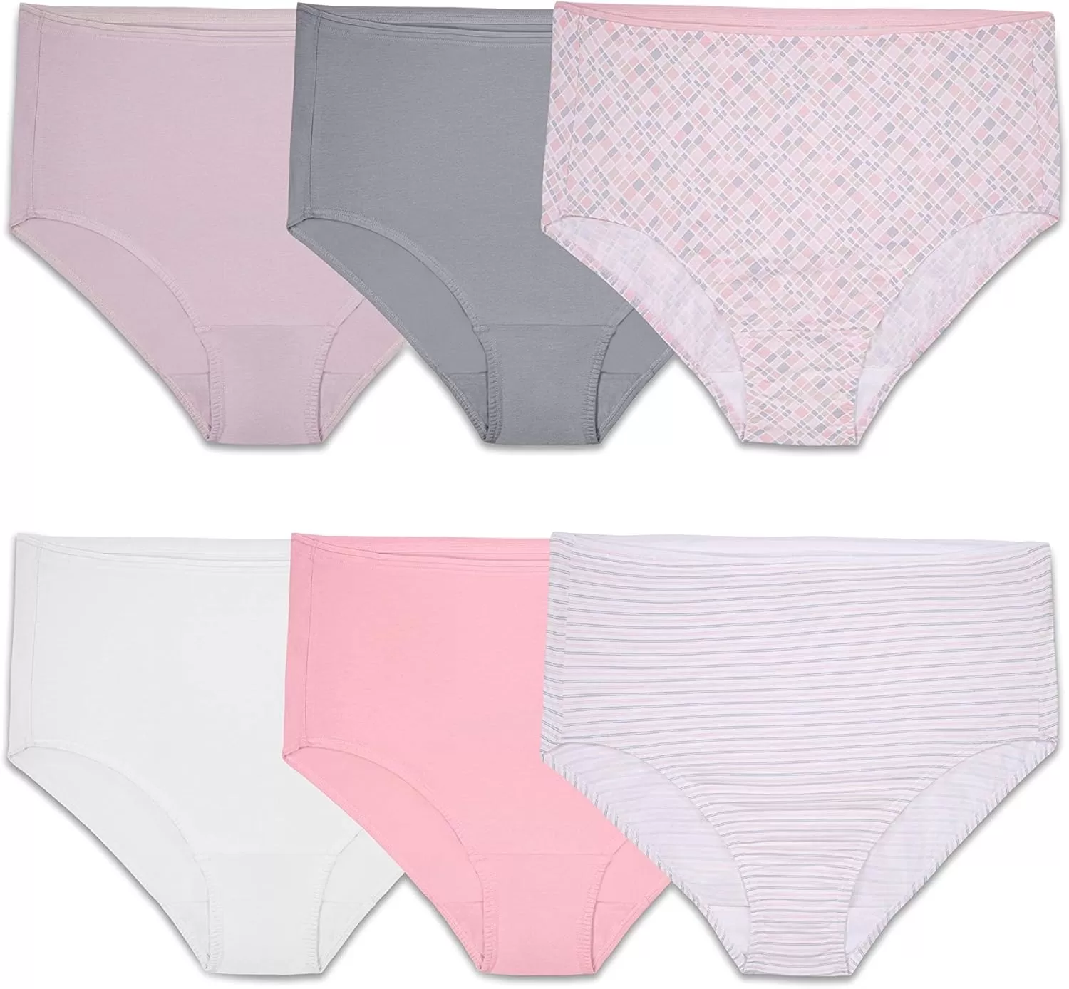 imageFruit of the Loom Womens Cotton Stretch Underwear Regular ampamp Plus SizePlus Size Brief  6 Pack  Assorted Color