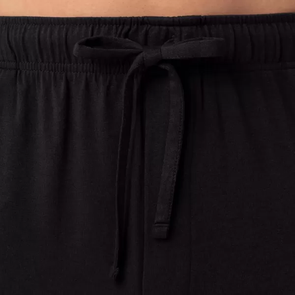 imageFruit of the Loom Mens 360 Stretch Short Sleeve VNeck Top and Pant Sleep Pajama SetBlack