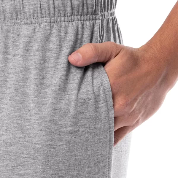 imageFruit of the Loom Mens 360 Stretch Short Sleeve VNeck Top and Pant Sleep Pajama SetGrey Heather