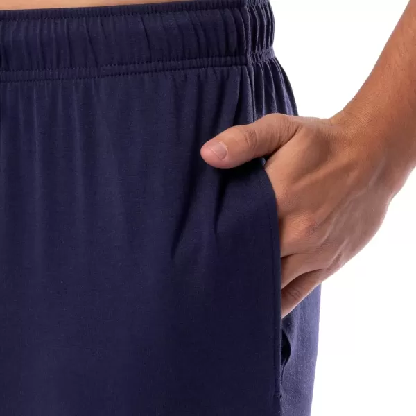 imageFruit of the Loom Mens 360 Stretch Short Sleeve VNeck Top and Pant Sleep Pajama SetNavy