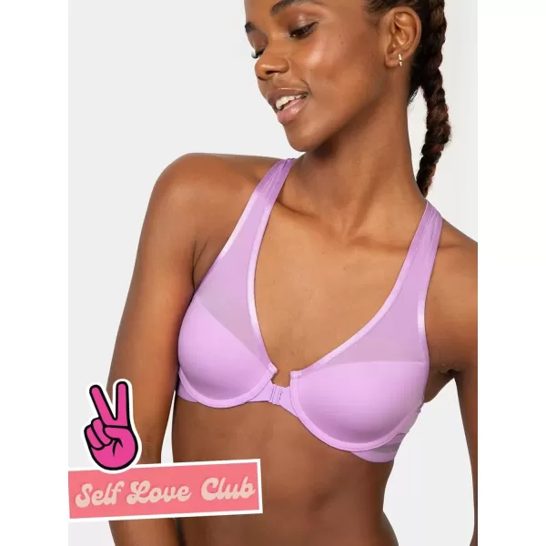 imageA Fresh Collection Game Changer Front and Back Close Racerback Bra 2 Pack