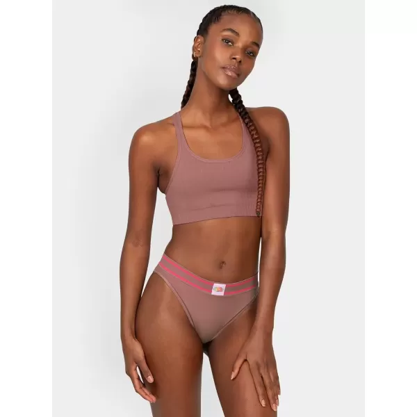 imageA Fresh Collection Riding High Seamless Bikini Panty 3 PackPremium PlumRose ShadowBlack