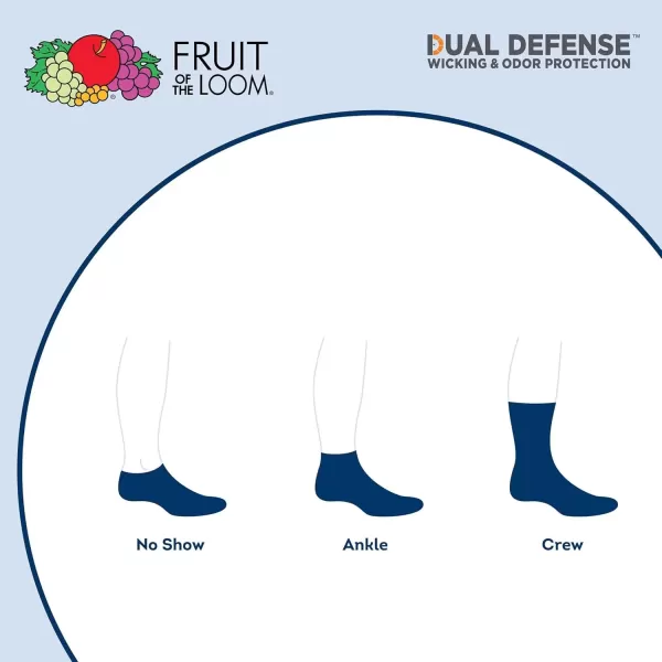 imageFruit of the Loom Boys Dual Defense Crew Socks 10 PackBlack