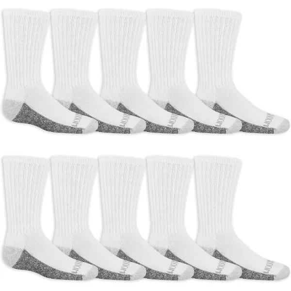 imageFruit of the Loom Boys Dual Defense Crew Socks 10 PackWhite