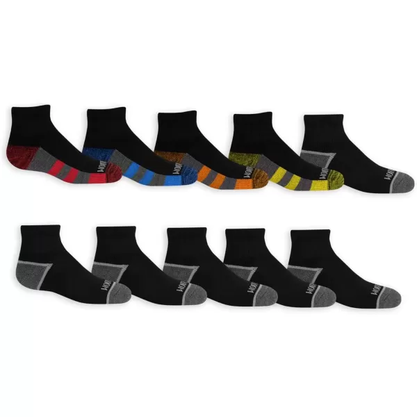 imageFruit of the Loom Boys Everyday Active Sports Ankle Socks 10 PackBlack