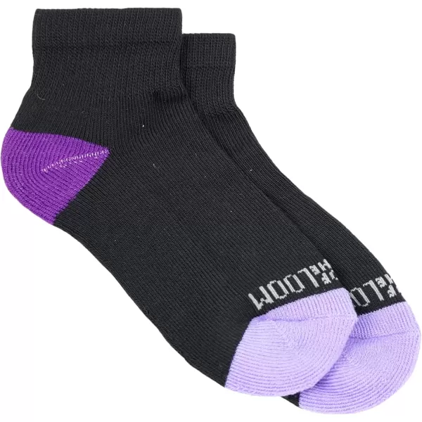 imageFruit of the Loom Girls 10Pair Everyday Soft Ankle Socks BlackMulti Shoe Size 1054