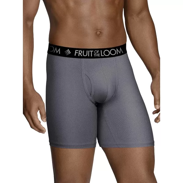 imageFruit of the Loom Mens Micro Mesh Boxer BriefsRedNavyBlack