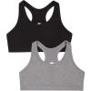 imageFruit of the Loom Girls Stay Dry Racerback Sports BraBlackDark Grey Heather