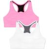 imageFruit of the Loom Girls Stay Dry Racerback Sports BraWhiteNeon Pink