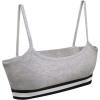 imageFruit of the Loom Girls 3 Pack Spaghetti Strap Sports BraGrey StripeGreyWhite