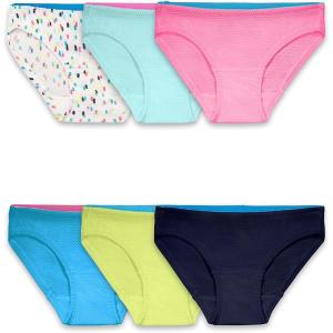 imageFruit of the Loom Girls Breathable UnderwearBikini  6 Pack  Assorted