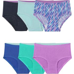 imageFruit of the Loom Girls Breathable UnderwearBrief  6 Pack  Assorted