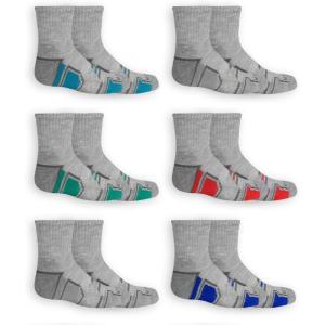 imageFruit of the Loom Boys Everyday Active Ankle Socks 12 PackGrey