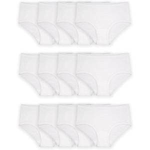 imageFruit of the Loom Girls Cotton Brief Underwear 12 Pack  White 8