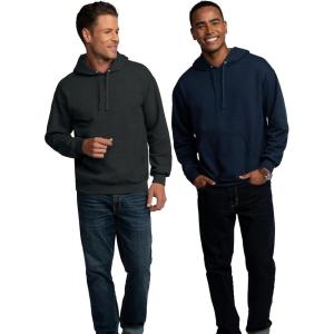 imageFruit of the Loom Mens Eversoft Fleece Hoodies Full Zip Moisture Wicking ampamp Breathable Sizes S4X Pullover2 PackBlack HeatherNavy Small