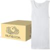 imageFruit of the Loom Mens Sleeveless Tag Free Moisture Wicking Tank AShirt144 Pack  White