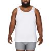 imageFruit of the Loom Mens Sleeveless Tag Free Moisture Wicking Tank AShirtBig Man  6 Pack  White