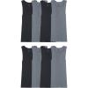 8 Pack - Black/Grey