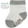 imageFruit of the Loom Baby 14Pack Grow ampamp Fit Flex Zones Cotton Stretch Socks  Unisex Girls BoysGrey Stripe