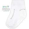 imageFruit of the Loom Baby 14Pack Grow ampamp Fit Flex Zones Cotton Stretch Socks  Unisex Girls BoysWhite