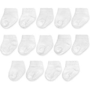 imageFruit of the Loom Baby 14Pack Grow ampamp Fit Flex Zones Cotton Stretch Socks  Unisex Girls BoysLow Cut  White