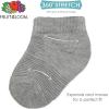 imageFruit of the Loom Baby 22Pack Grow ampamp Fit Flex Zones Low Cut Stretch Socks  Unisex Girls BoysGrey
