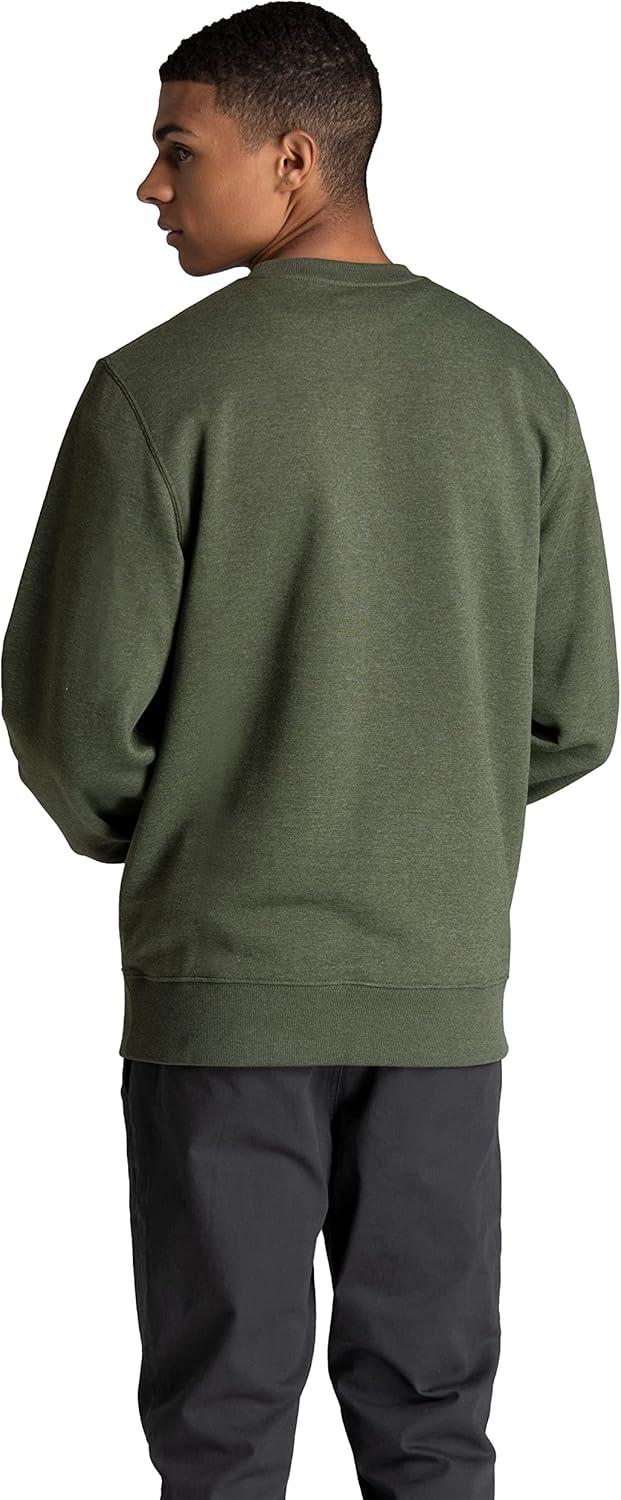 imageFruit of the Loom Mens Crafted Comfort Fleece Crewneck Sweatshirts ampamp Pullover Hoodies Super Soft Cotton Blend Sizes S2X Military Green Heather Medium