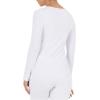imageFruit of the Loom womens Micro Waffle Thermal VneckWhite