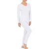 imageFruit of the Loom womens Micro Waffle Thermal VneckWhite