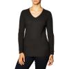 imageFruit of the Loom womens Micro Waffle Thermal VneckBlack