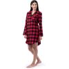 imageFruit of the Loom Womens Flannel Sleep ShirtBuffalo Check