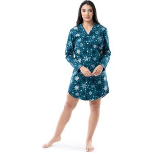imageFruit of the Loom Womens Flannel Sleep ShirtSnowflake