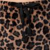 imageFruit of the Loom Womens Sueded Jersey Crew Top and Fleece Pant Sleep SetBlackCheetah Print