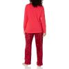 imageFruit of the Loom Womens Sueded Jersey Crew Top and Fleece Pant Sleep SetRedStarry Sky