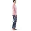 imageFruit of the Loom Womens Sueded Jersey Crew Top and Fleece Pant Sleep SetSoft PinkFairisle
