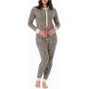 imageFruit of the Loom womens Micro Waffle Premium Thermal Union SuitAnimal Print